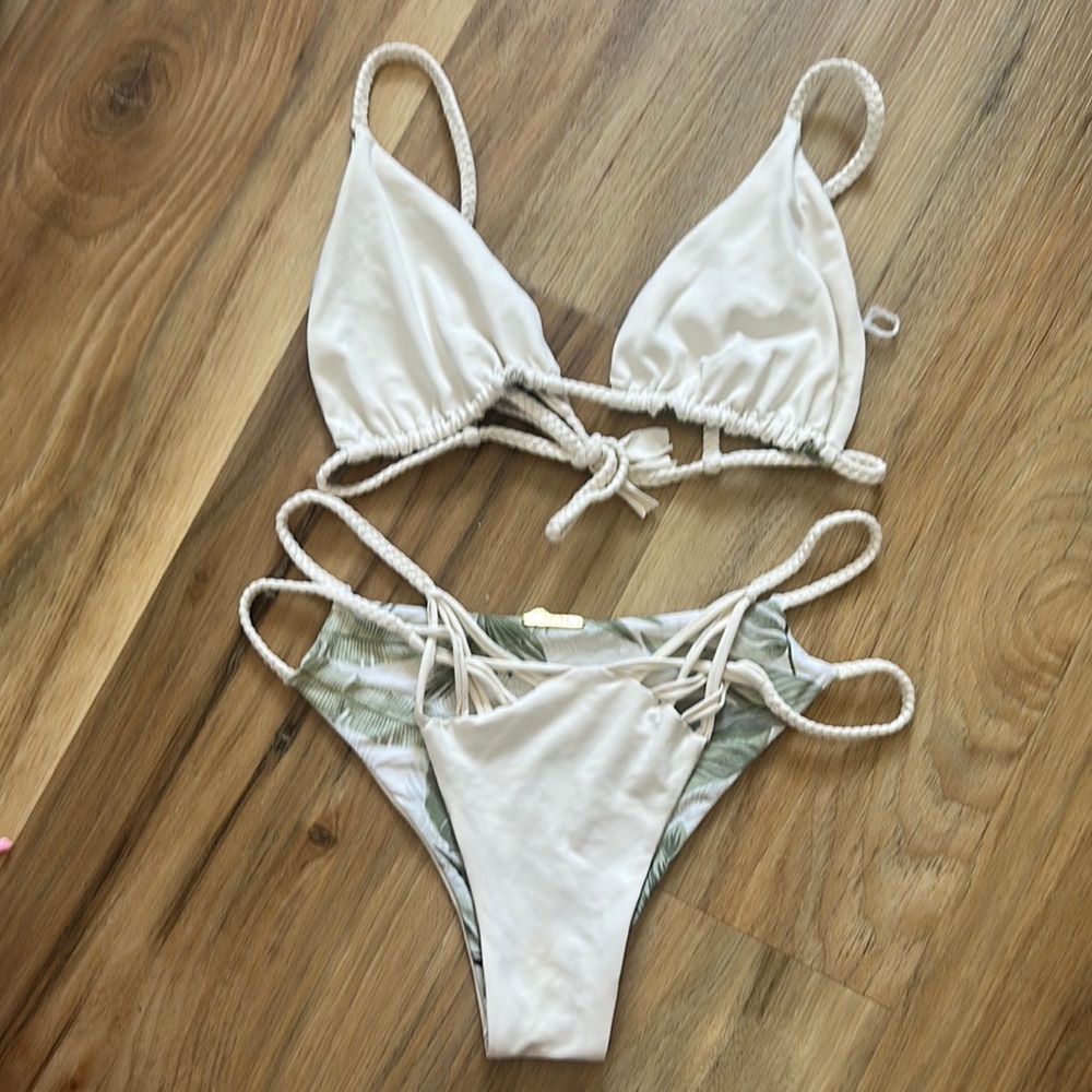 San Lorenzo White and Green Bikini